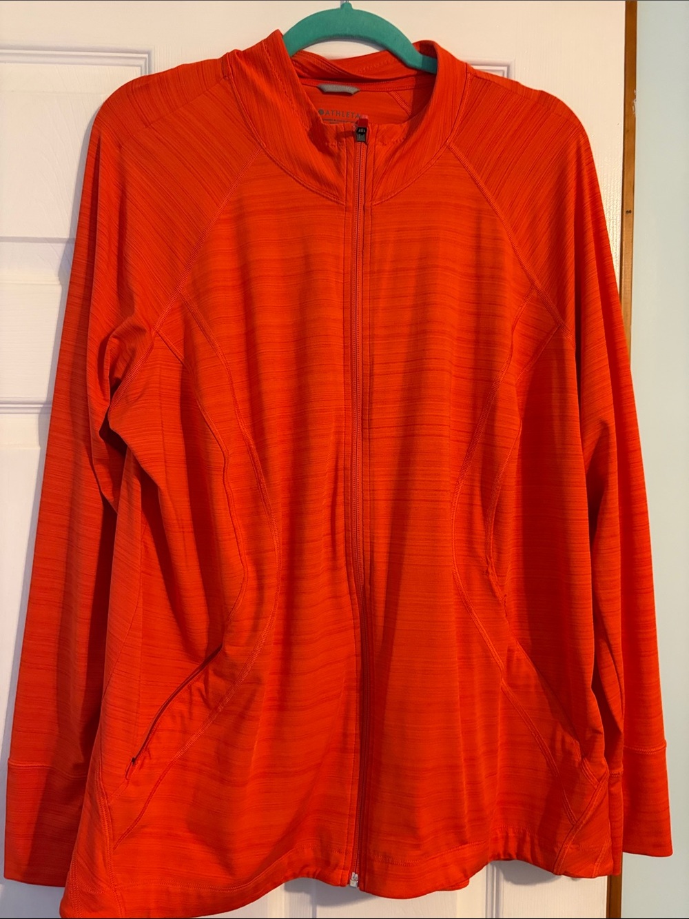 Athleta Salutation Women's Orange Full-Zip Utility Jacket